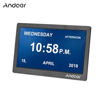 

Andoer 10 Inch Digital Alarm & Photo Frame LED Screen Simple Eletronic Photo Album Support Clock/Calendar/Music/Photo/Video