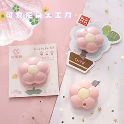 Mini coupe papier télescopique en forme de fleur Macaron, joli couteau à découper Express, couteau pratique, papeterie fournitures scolaires et de bureau 