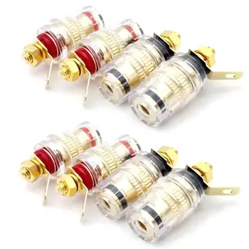 

8pcs/set Speaker Terminal Binding Post 4mm Banana Plug Socket for Loudspeakers