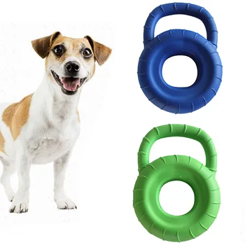 

Dog Flying Discs Pet Ring Interactive Chewing Toy Biting Teeth Clean Floating Chew Toy Puppy Funny Playing Training Supplies