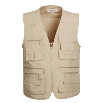 

Male Multi-pocket Loose Large Size Outdoor Fishing Photographer Leisure Summer Pockets Vest Men's Casual