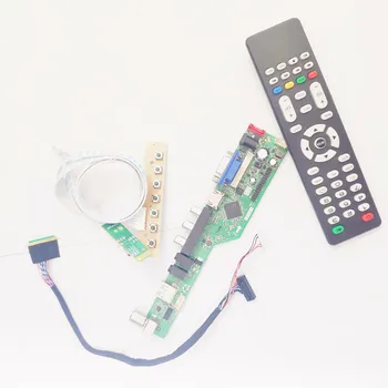 

For LP156WH4-TLA1/TLB1 1366*768 T.V53 screen controller drive board notebook PC LVDS 40Pin WLED 15.6" VGA+HDMI+AV+USB+RF DIY kit