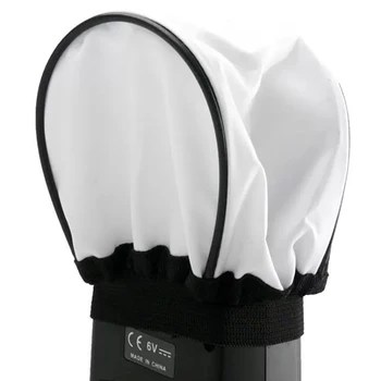 

White Nylon Flash Diffuser Cap for Flashgun Speedlight Photography, Portable Cloth Softbox Universial Flash Diffuser
