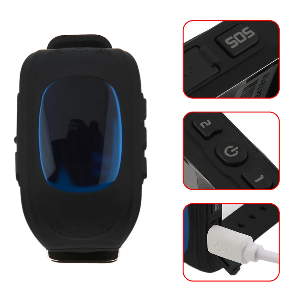 

High Quality Q50 Children Smart Watch LED GSM GPRS Locator Tracker Anti-Lost Kids Watch for iOS Android