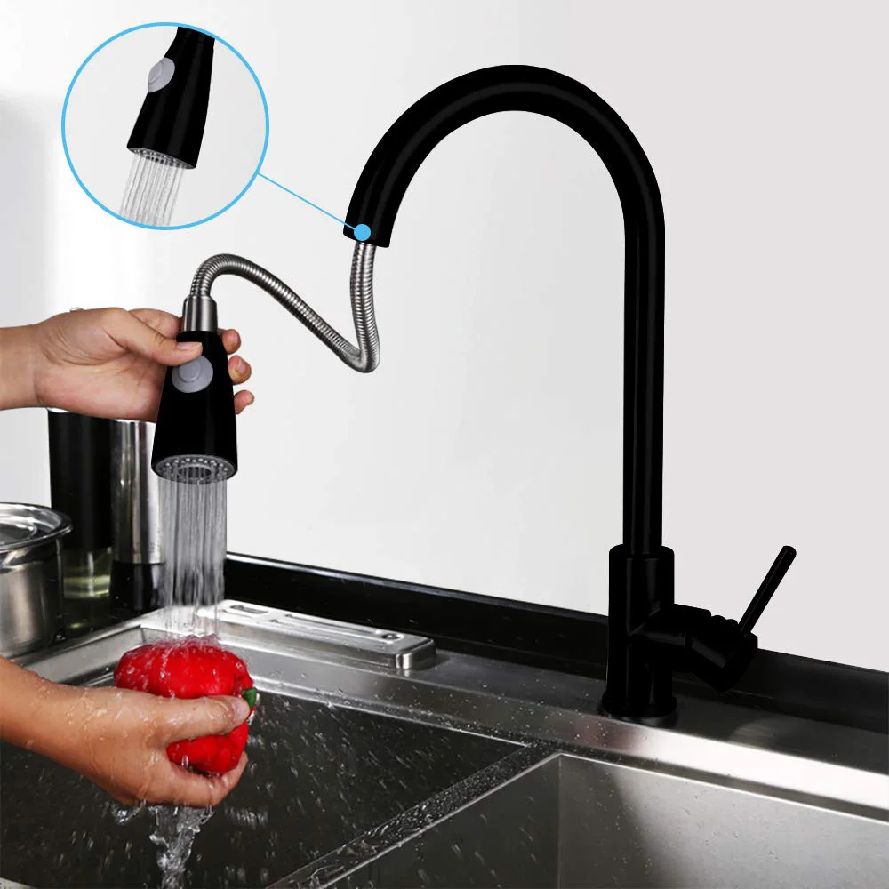 Смесители для кухни с распылителем серебристые с одной ручкой выдвижной кухонный кран для ванны с одним отверстием поворотный кран с ручкой 360 градусов смеситель для воды