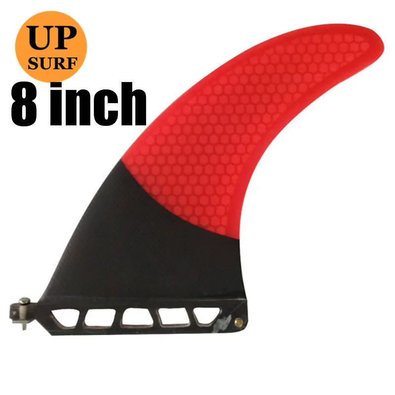 8 inch red 1 шт. плавник для серфинга " 7" " 9" Длина серфинга Центр плавники Лонгборд один плавники Высокая распродажа Стекловолоконный плавник - Цвет: 8 inch red