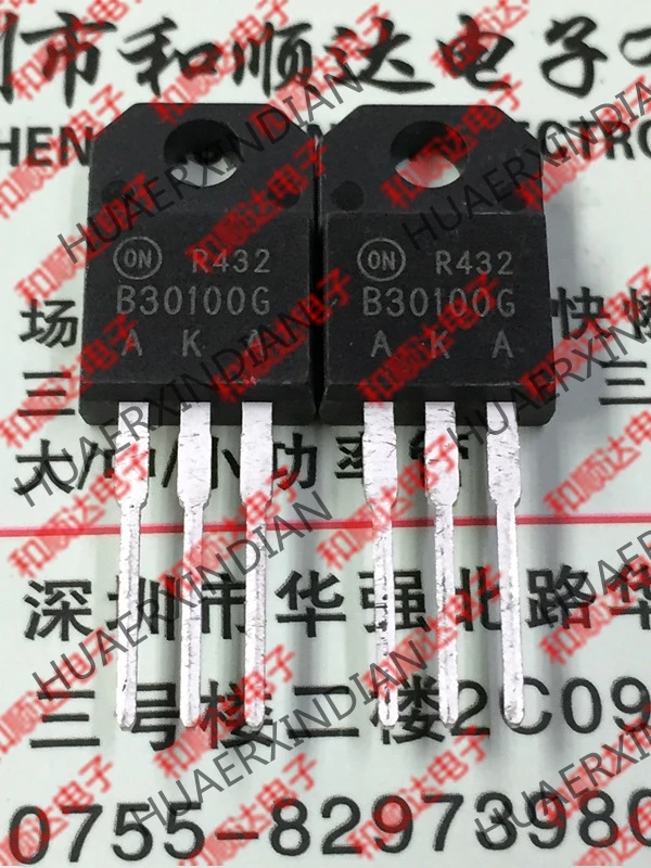 20 шт./лот MBRF30100CTG B30100G TO-220F 100V 30A