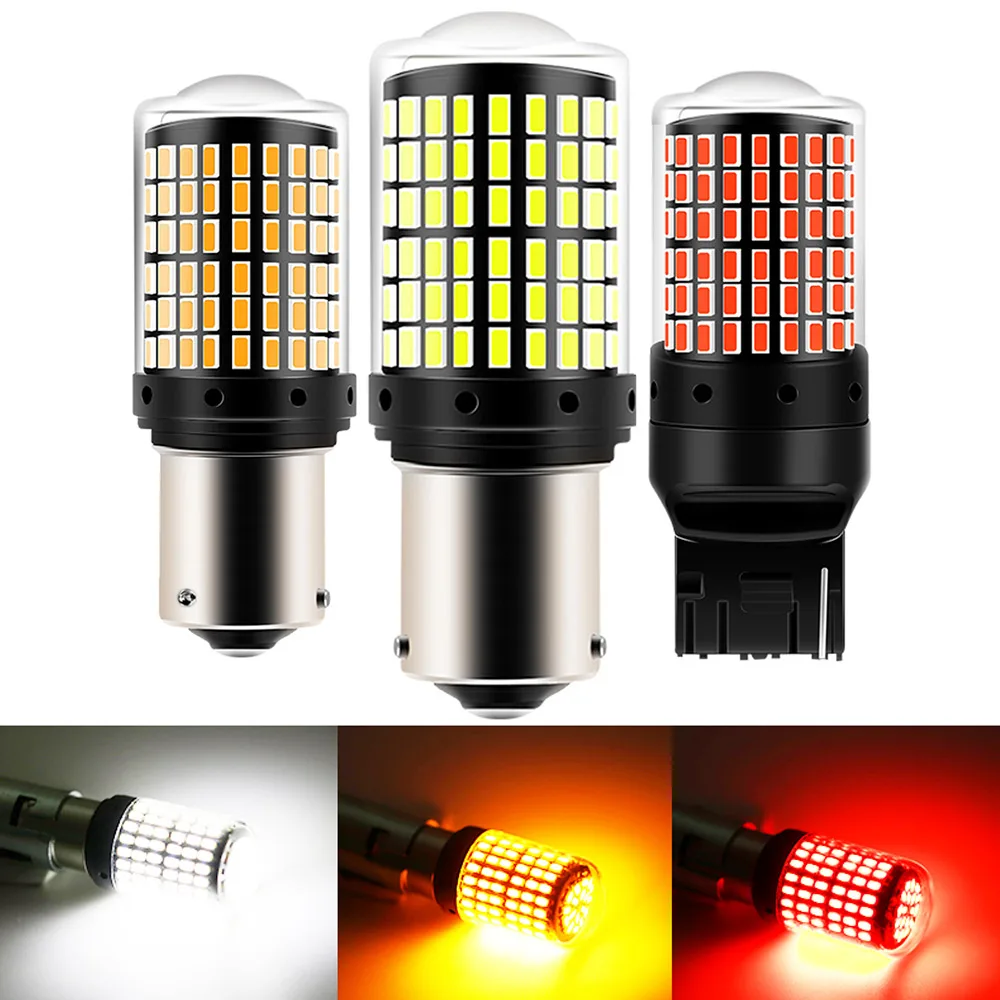 1 шт. 1156 BA15S P21W BAU15S PY21W T20 7440 W21W 1157 светодиодный лампы 144 smd СВЕТОДИОДНЫЙ CanBus без