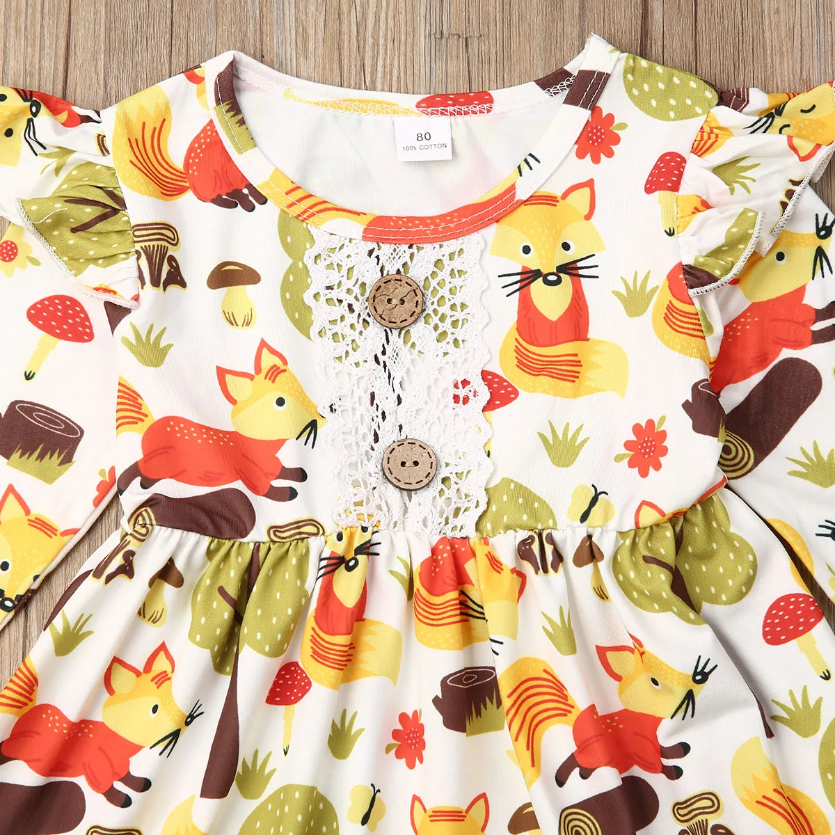 Комплект одежды для маленьких девочек от 1 до 6 лет, Осенние Топы с длинными рукавами и цветочным рисунком, туника, штаны с оборками, леггинсы детские костюмы