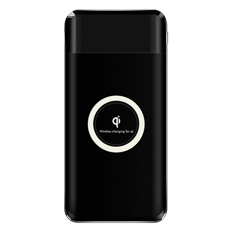 Qi беспроводной зарядный внешний аккумулятор 10000 мАч зарядное устройство беспроводной внешний аккумулятор для iPhone samsung