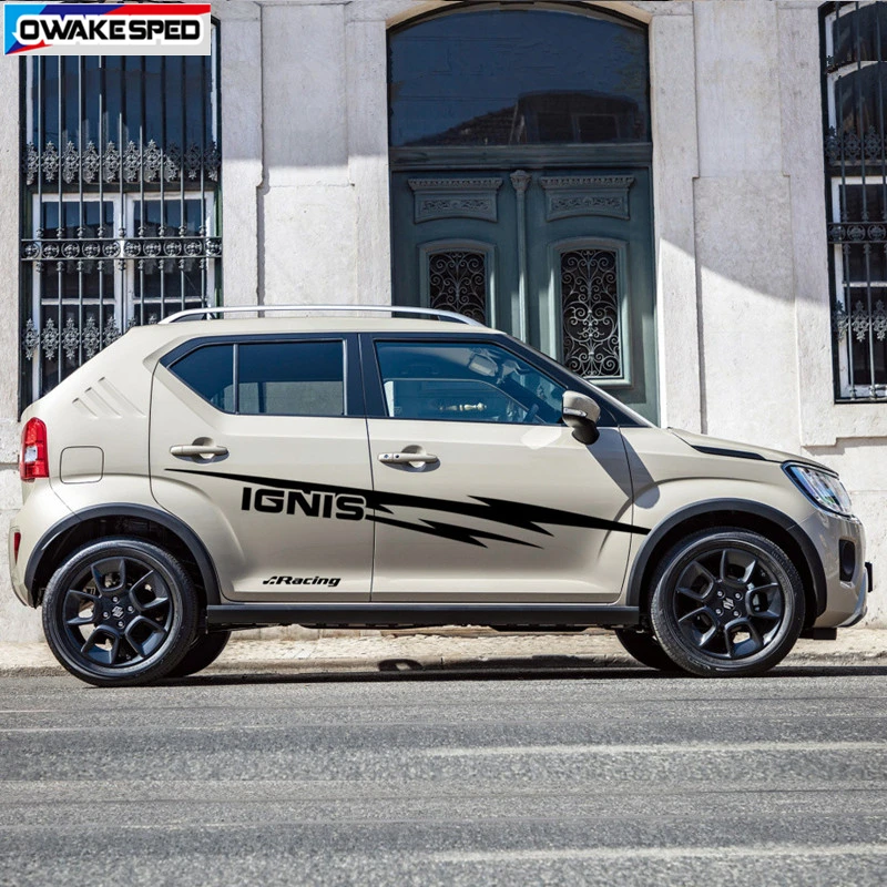 Racing Sport Stripes Car Both Side Body Decor Sticker For SUZUKI-IGNIS Auto Door Vinyl Decals Exterior Accessories (2)