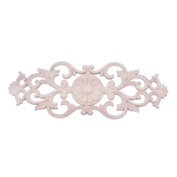 

Rubber Wood Carved Applique Retro Furniture Crafts Decor New(40*15cm)