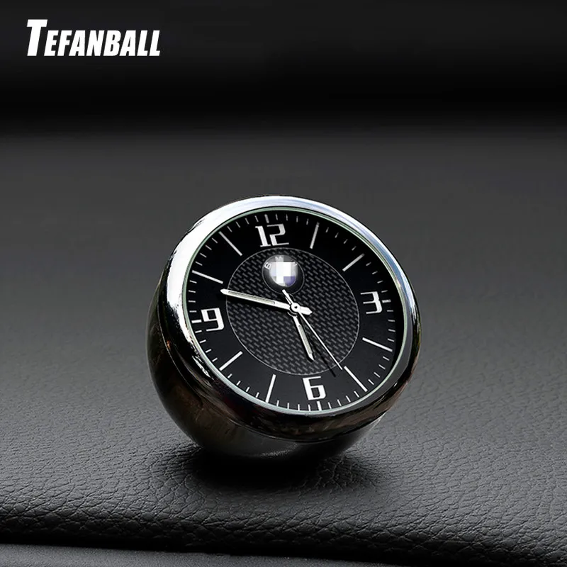 

M LOGO Car Clock Vehicle Luminous Round Quartz Clock Watch Dashboard Air Outlet Decor For BMW 1 2 3 5 7 Series X1 X3 X4 X5 X6