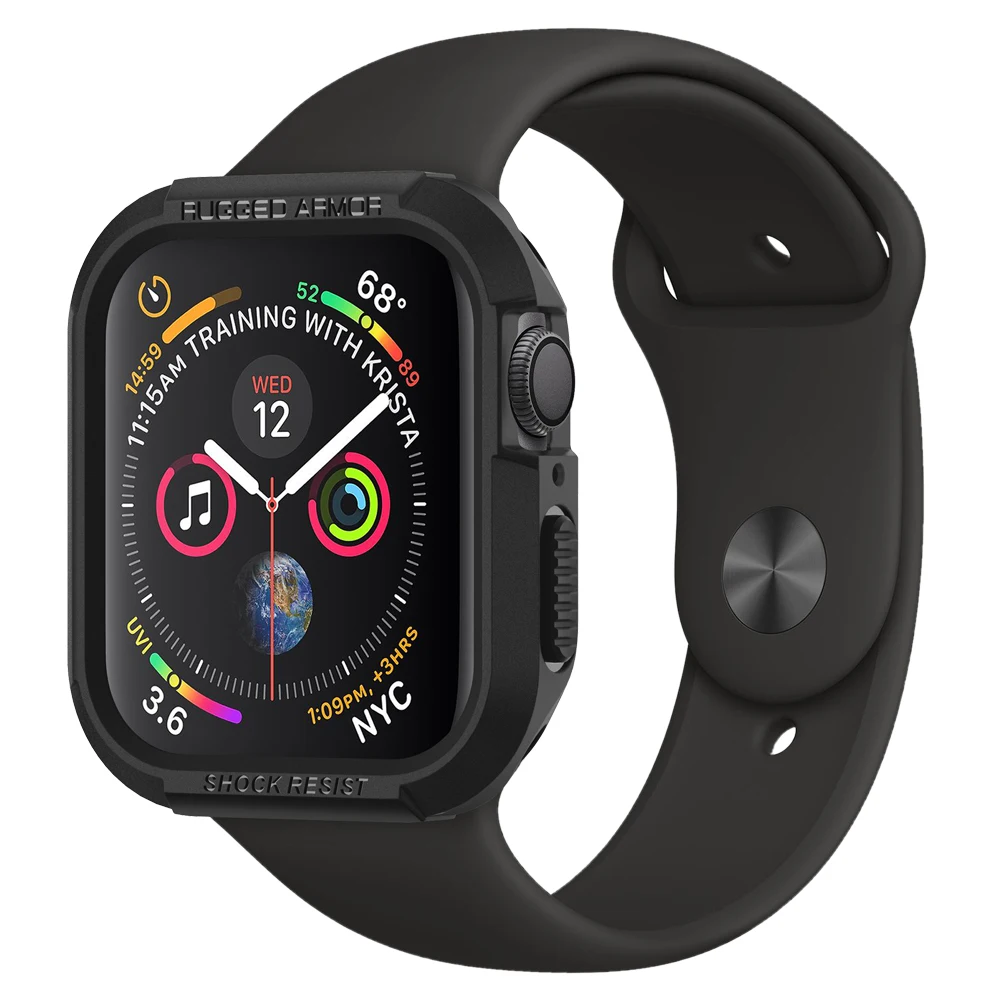 Spigen прочный защитный чехол для Apple Watch Series 5/4 Мягкий гибкий чехол из ТПУ матовый черный чехол s 44 мм 40 мм