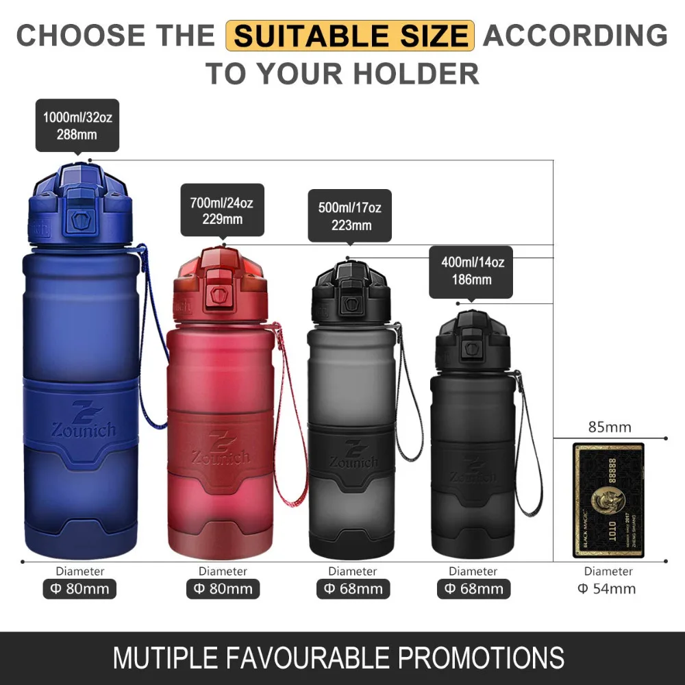 Sport Water Bottles 500 ML Protein Shaker Outdoor Travel Portable Leakproof Tritan plastic Large Capacity Drink Bottle BPA Free