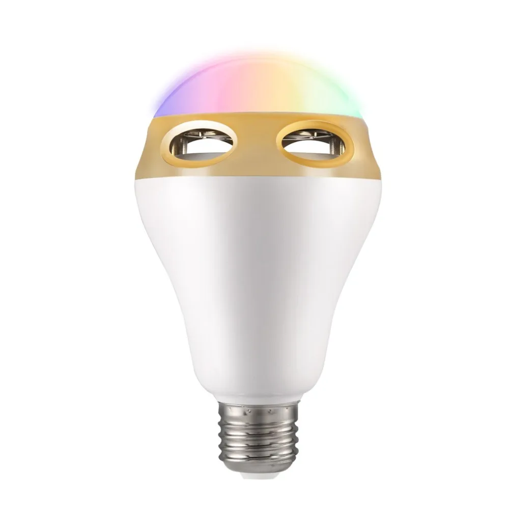 Светодиодный bluetooth-динамик E27 RGB лампа изменение цвета/музыкальный плеер освещение лампа со встроенным Bluetooth мини-аудиодинамик
