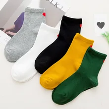 Милые женские одноцветные хлопковые забавные короткие носки милые корейские удобные уличные повседневные зимние носки Skarpetki