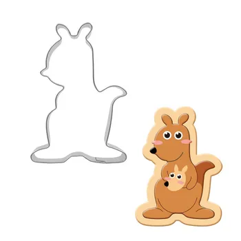 

kangaroo Cookie Cutter Stainless Steel Biscuit Cut Mold Baking Fruit Cut Cake Mold Embossing Printing Die