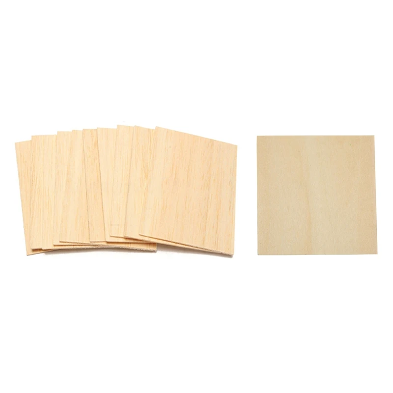 

20 Pcs Balsa Wood Sheets Wooden Plate for House Ship Craft Model DIY 150x100x2Mm & 100X100X2Mm
