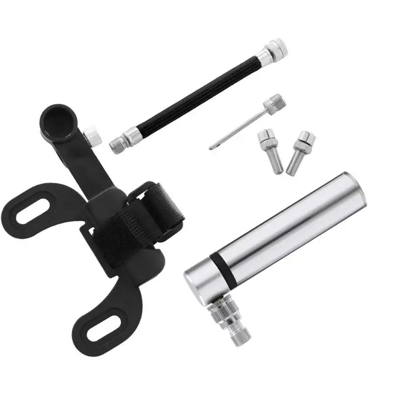 New Cycling Bicycle Mini Portable Hand Air Pump Tire Sports Ball Inflator Attac