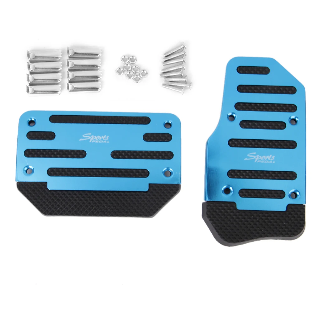 2X Brake Accelerator Sport NonSlip Pedal Pad Vehicle Automatic AT Car Blue