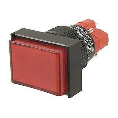 

AC 220V Rectangle Red Button Momentary Contact Switch