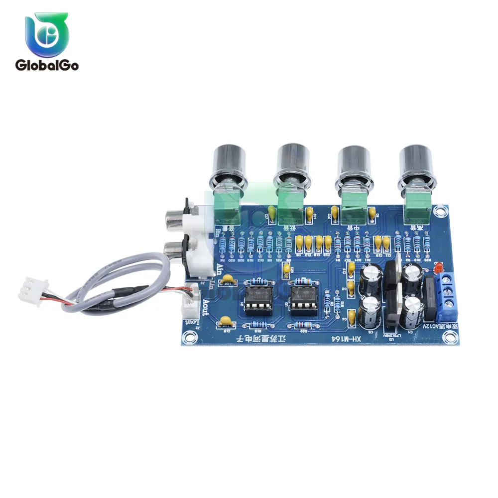Preamplifier NE5532 стерео Предварительный усилитель предусилитель тон плата аудио 4 усилитель каналов модуль 4CH регулятор громкости схема телефонного предусилителя - Цвет: Preamplifier