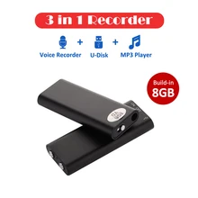 3 в 1 Диктофон мини-диктофон Grabadora de Voz Caneta Espia u-диск Голосовая активированная звуковая записывающая ручка mp3-плеер