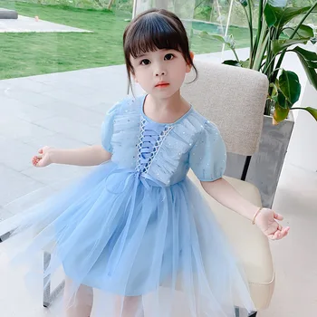 

Girls Dresses Summer Sequined Lace Baby Kids Clothes Princess Dress Party Children Clothing Costume 1-6Y
