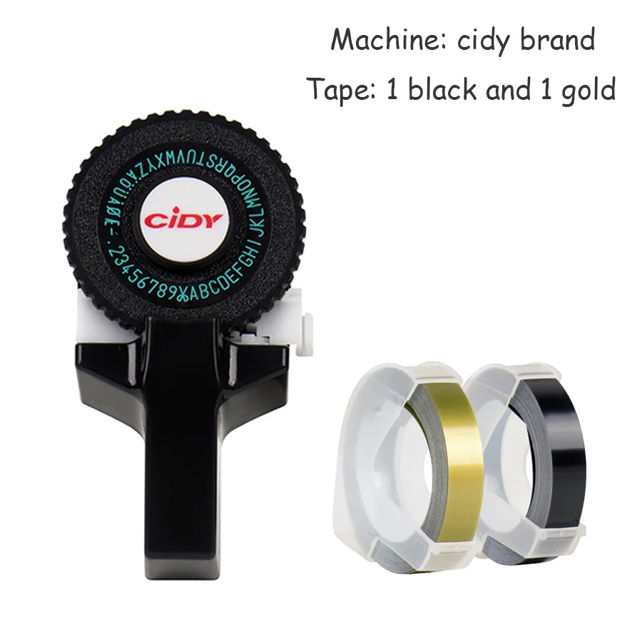 CIDY бренд для MoTex E101 принтер мини DIY Ручная для dymo 3D тиснение ручная лента ручная машинка надпись машина - Цвет: black machine