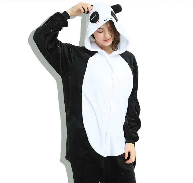 Panda HKSNG Покемон комбинезоны Umbreon Espeon Мультфильм Акула обезьяна пижамы животных Хэллоуин вечерние костюмы для косплея Комбинезон кигуруми - Цвет: Panda