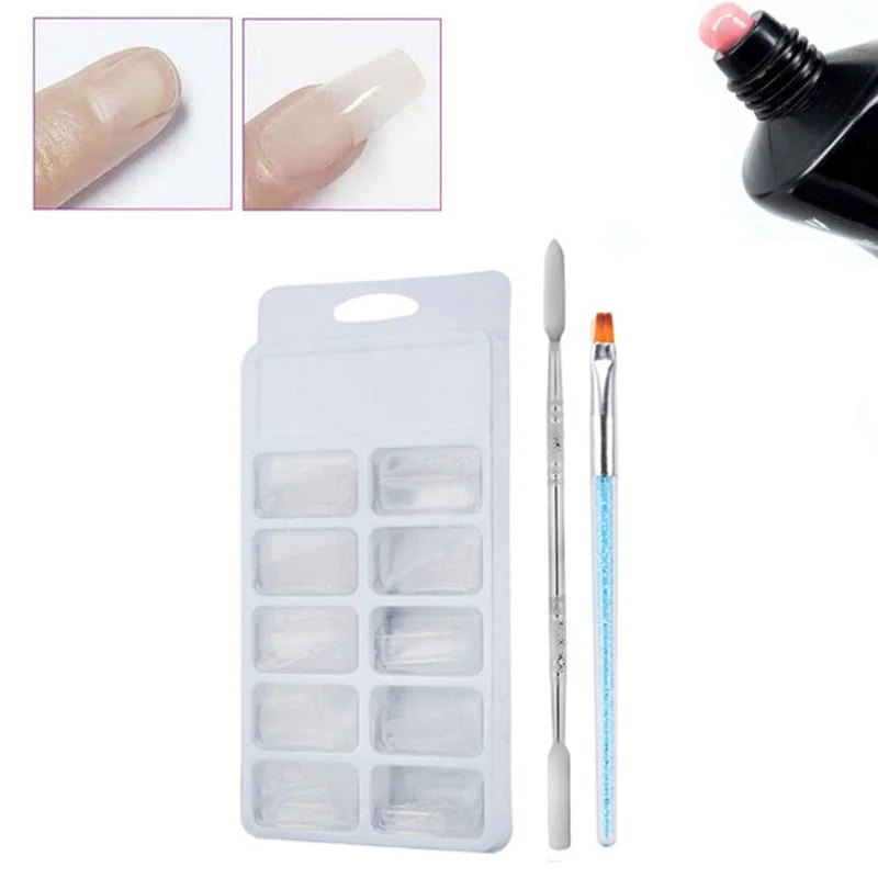 Conjunto de Unhas Conjunto de Escova de Dedo Unha Extensão uv Gel Polonês Construção Rápida Unhas Design 5 Pçs - Kit 2 construção rápida conjunto de escova de dedo unhas design