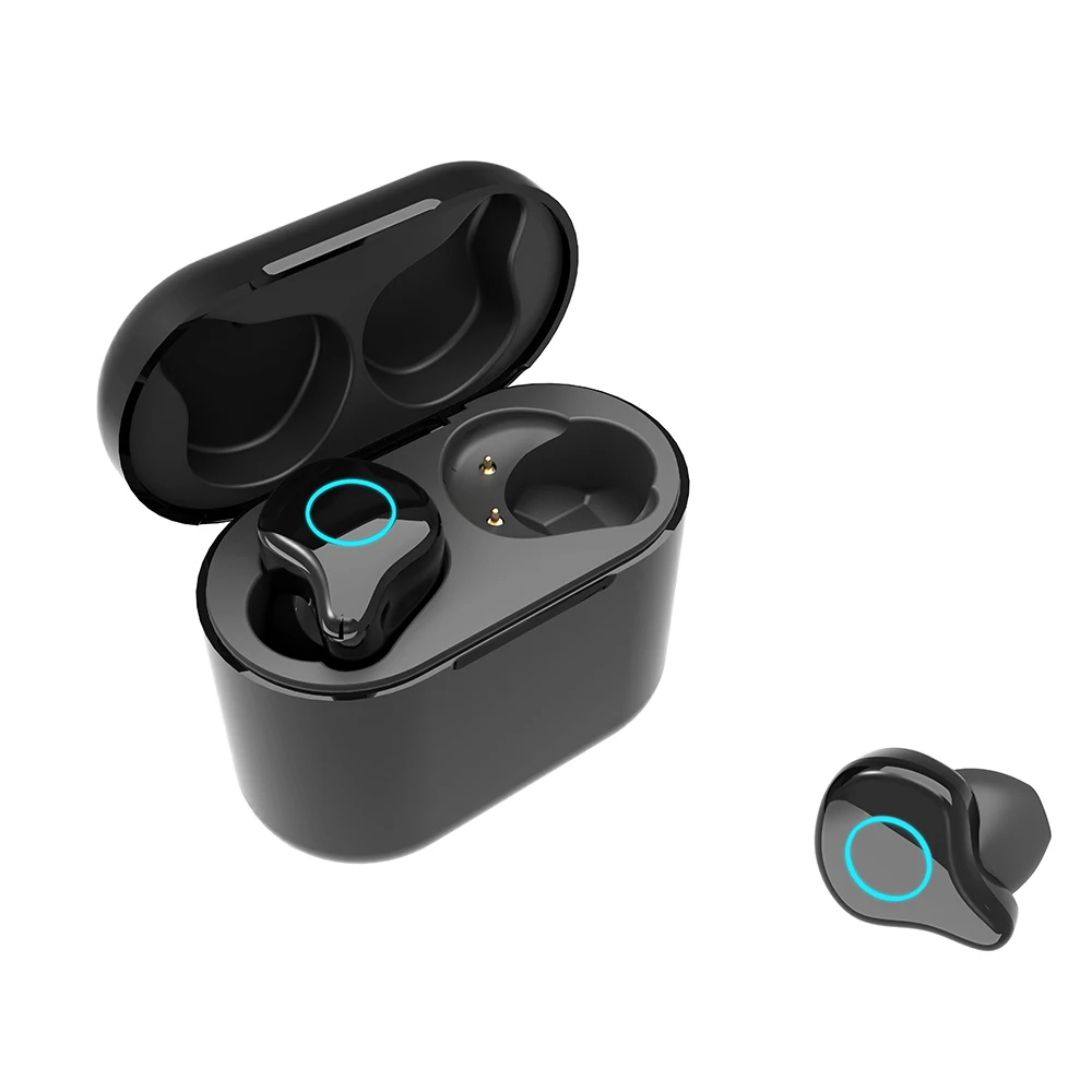 Беспроводные наушники LYMOC S993 с двойным прямым подключением TWS, Bluetooth 5,0, гарнитура, настоящие стерео наушники, беспроводное зарядное устройство, двойной HD микрофон - Цвет: Blue
