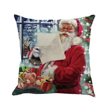 

2020 Happy Christmas Pillow Cases Linen Sofa Old Man Sofa Bed Home Decor Pillowcase Bedroom Cushion Cover Merry Christmas