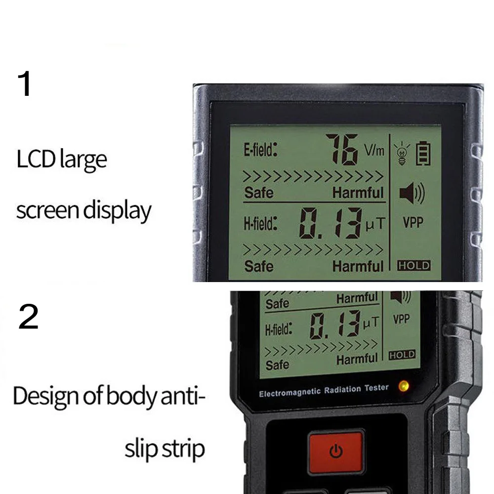 

Electromagnetic Radiation Tester MT525 LCD Portable Digital Electric Magnetic Field EMF Meter Dosimeter Detector