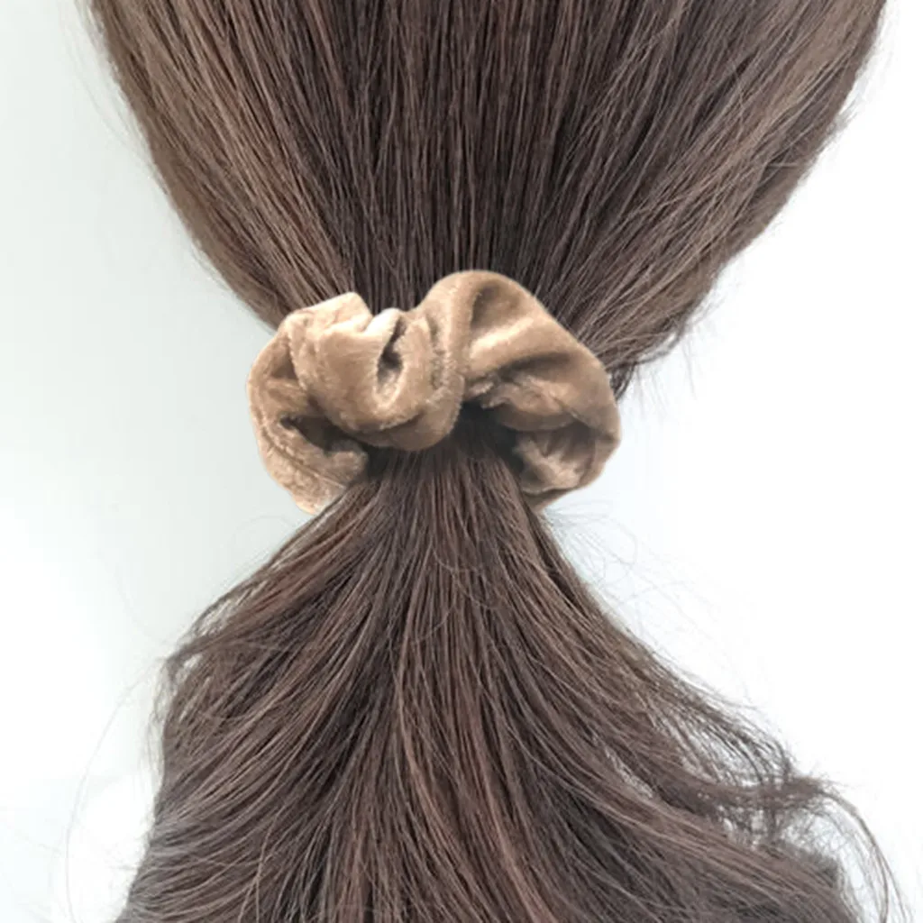 1000pcs Velvet Scrunchie Hair Tie For Women Elastic Hair Rubber Bands Gum Girls scrunchies hair accessories резинки для волос snap hair clips Hair Accessories