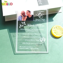 Акриловая открытка для приглашений на свадьбу, помолвку, день рождения