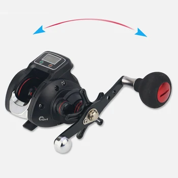 

Baitcasting Fishing Reel with Line Counter 13+1 Shielded Ball Bearings 6.3:1 Gear Ratio Fishing Reels with Crank Handle G66