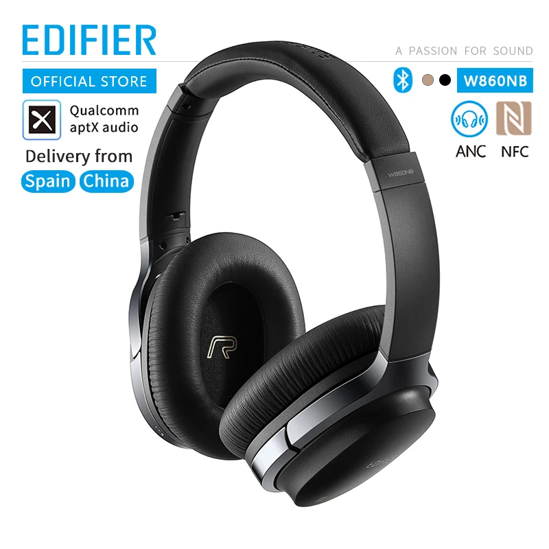 Billig EDIFIER W860NB Bluetooth Kopfhörer ANC Touch steuerung Unterstützung NFC paarung und aptX audio decodierung Smart Touch drahtlose kopfhörer