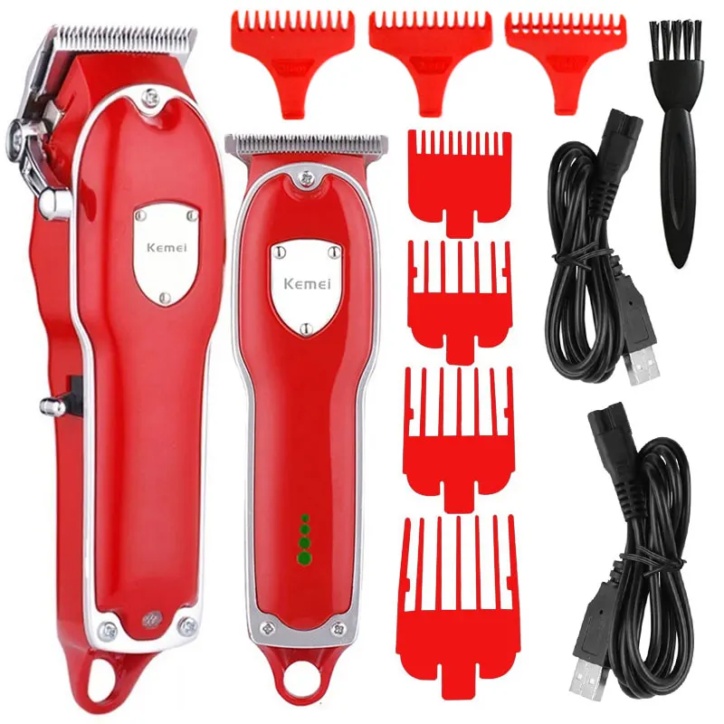 Hair Trimmer Hair Clipper Kemei Combo pro electric hair trimmer for men barber hair clipper beard rechargeable cutting tool machine cordless