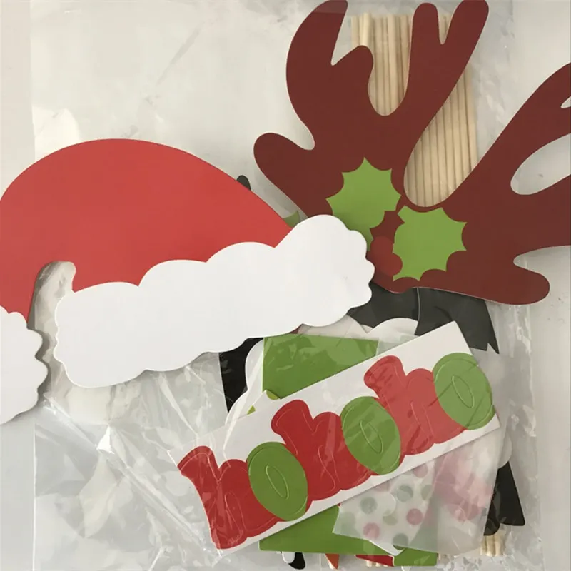 DIY фото стенд реквизит усы очки подарок на палке Рождественская вечеринка семья