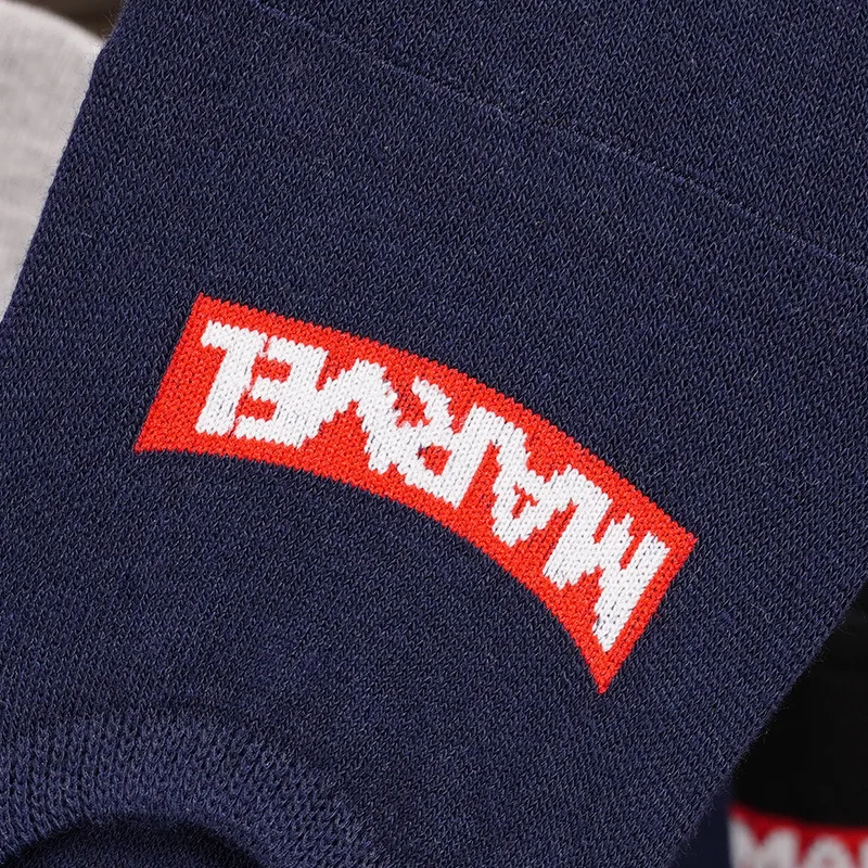 Носки Marvel, тапочки, женские, не показывают, носки, Нескользящие, невидимые, GG, удобные, высокое качество, хлопок, носки-башмачки, с буквенным принтом, простые