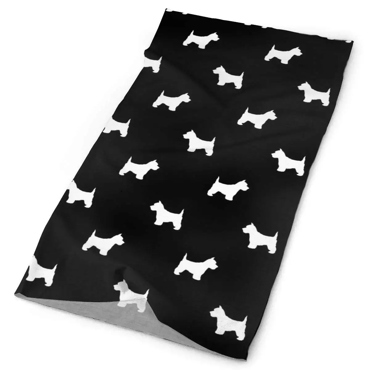 

Terrier Dog Silhouette Black Headwear Neck Gaiter Headband Face Mask Magic Scarf Tube Mask Bandana Balaclava And Sport Scarf 16