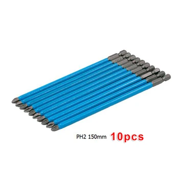 

10pcs Hexagonal Anti Slip Electric Hand Drill Cross Screwdriver Bits Tips PH2