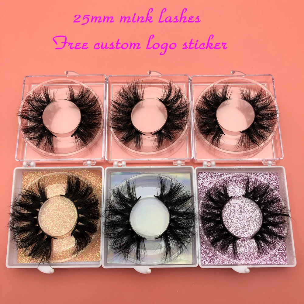 

Mikiwi 25mm Mink Eyelashes 30/50 Wholesale 3D Mink Lashes Square case Free custom Logo packaging Label Makeup Box Mink Lashes