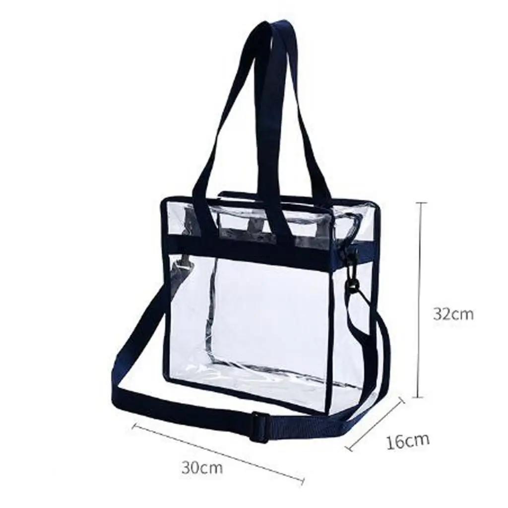 Women Water-proof PVC Clear Transparent Tote Bag Beach Makeup Bathing Wash Bag