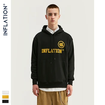 

INFLATION Logo Printing Oversized Men Hoodies Autumn Winter Multi Colour Men Hoodies Loose Fit Men Fleece Cotton Hoodie 9676W