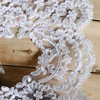 Delicate 1Yard White/Ivory Cording Fabric Flower Venise Venice Mesh Lace Trim Applique Sewing Craft for Wedding Dec. 20cm ► Photo 3/6