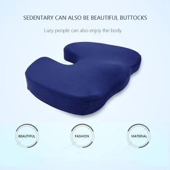 

U Shape Slow Memory Foam Hips Pillow Seat Cushion Pad Lumbar Coccyx Comfortable Seat Cushion Great Seat Pillow for Office Chair