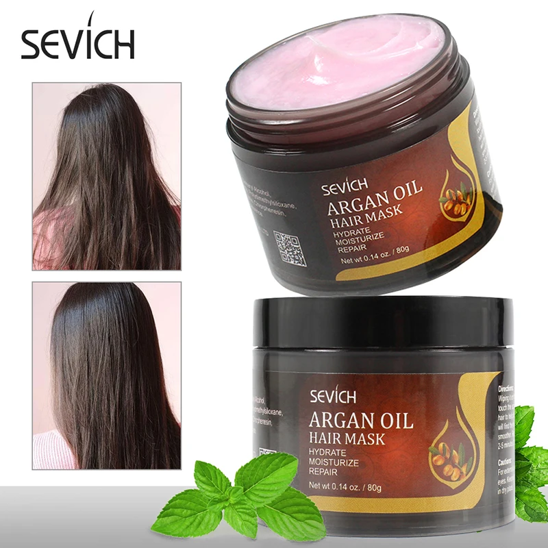 Sevich 80g Organic Argan Oil Hair Mask Repairs Damage Restore Soft For Keratin Hair & Scalp Treatment